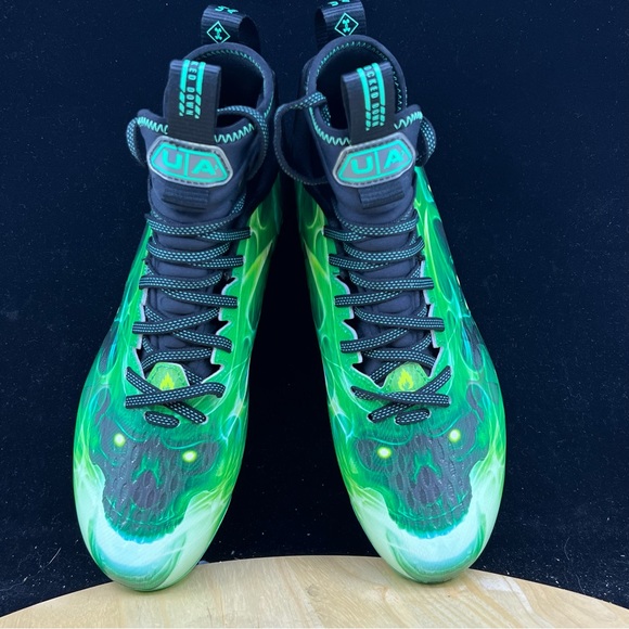 Under Armour Spotlight Lux MC LE Green Slime Football Cleats 3025376 001 Sz 9.5 - Picture 8 of 10